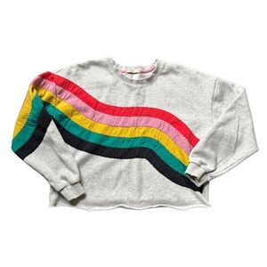 Marine Layer Summit Sweatshirt in Rainbow Wave - Size Small